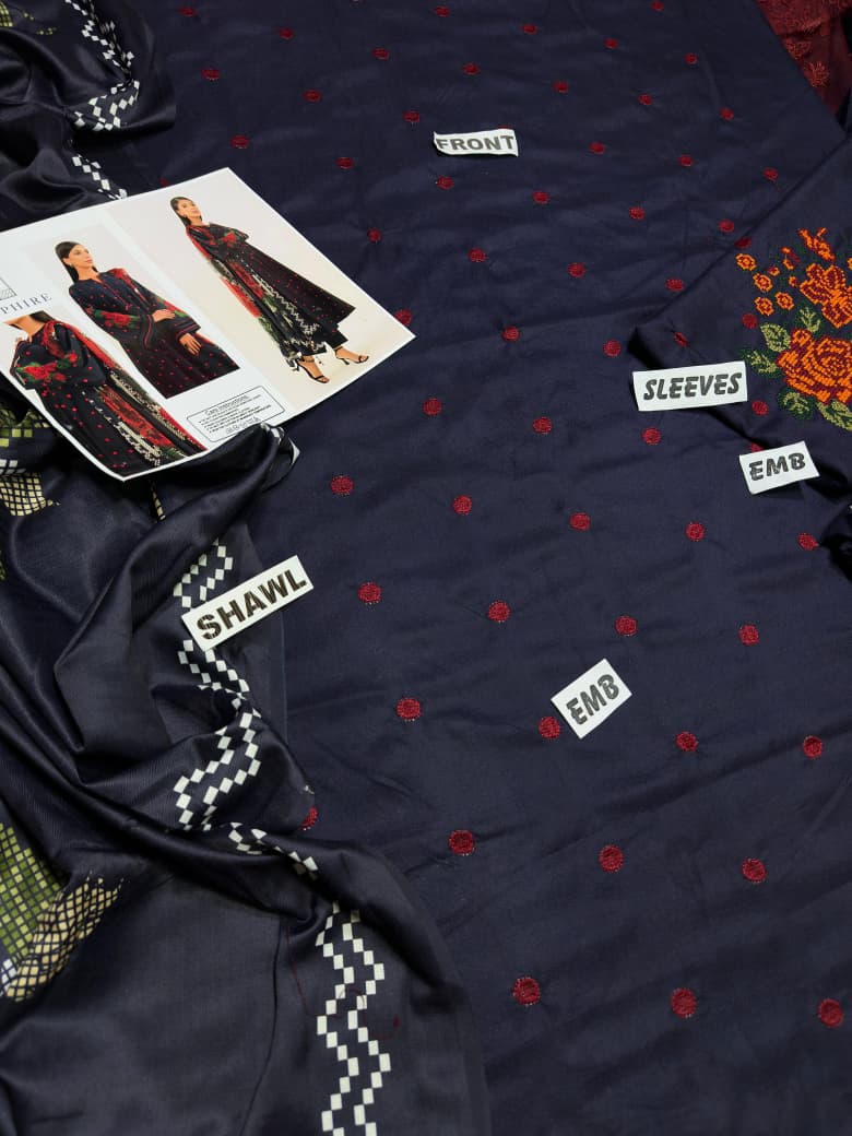 _WINTER'S COLLECTION_  DHANAK 3PC EMBROIDERED*